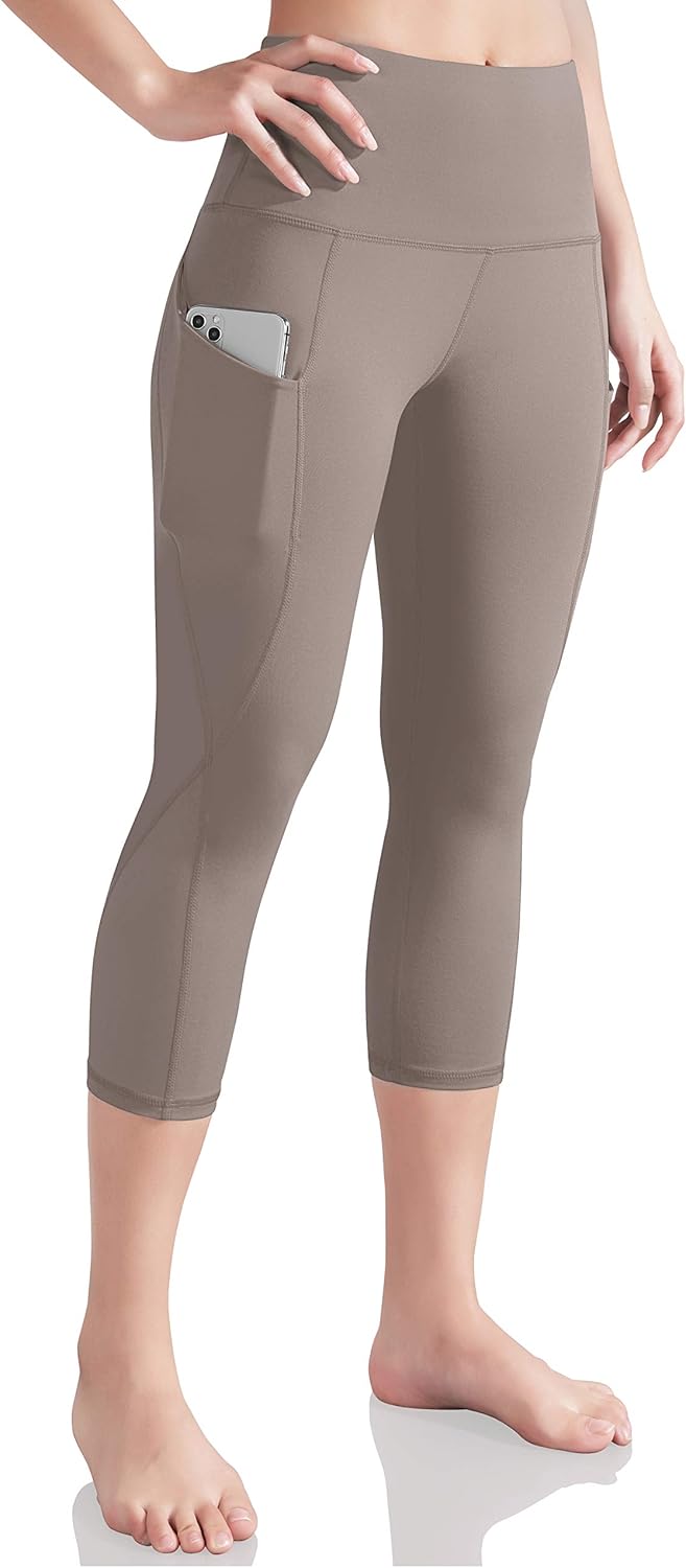 ODODOS Out Pocket High Waist Yoga Pants,Tummy Control,Pocket Workout Yoga Pant: Clothing