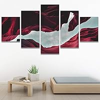 SIGNWIN 5 Panel Canvas Wall Art Modern Art Landscape Modern Multicolor Photography Relax/Calm Rocky for Home Decorations Ready to Hang - 60
