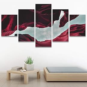 SIGNWIN 5 Panel Canvas Wall Art Modern Art...