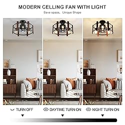 18in Industrial Ceiling Fan with Light Remote
