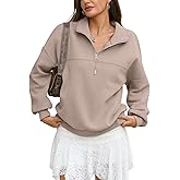 EasyGala Womens Oversized Quarter Zip Sweatshirts Fleece Half Zipper Pullover Tops Fall Fashion Outfits Clothes 2026