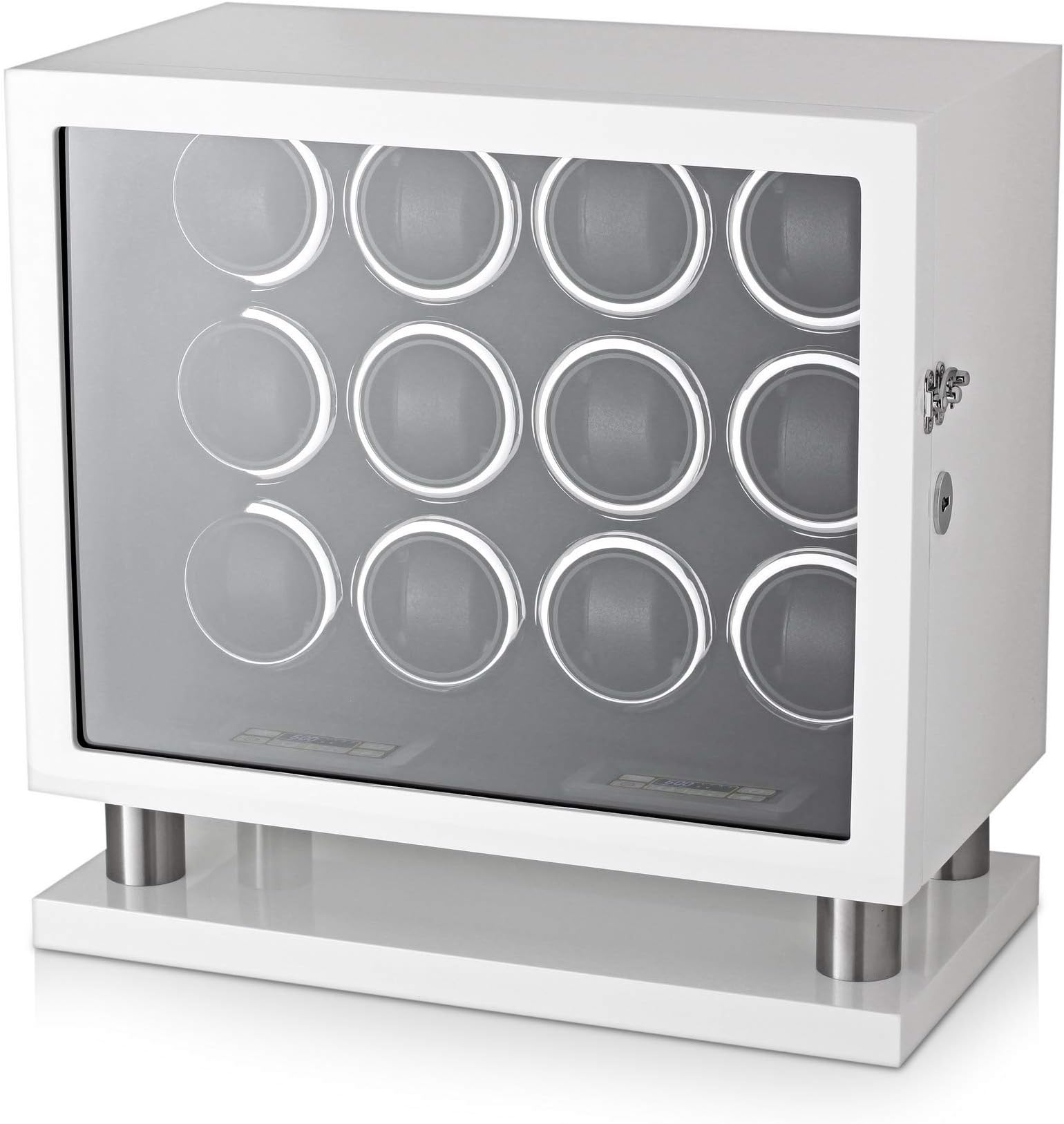 12 Watch Winder for Automatic Watches with LED Backlight and LCD Touchscreen Control