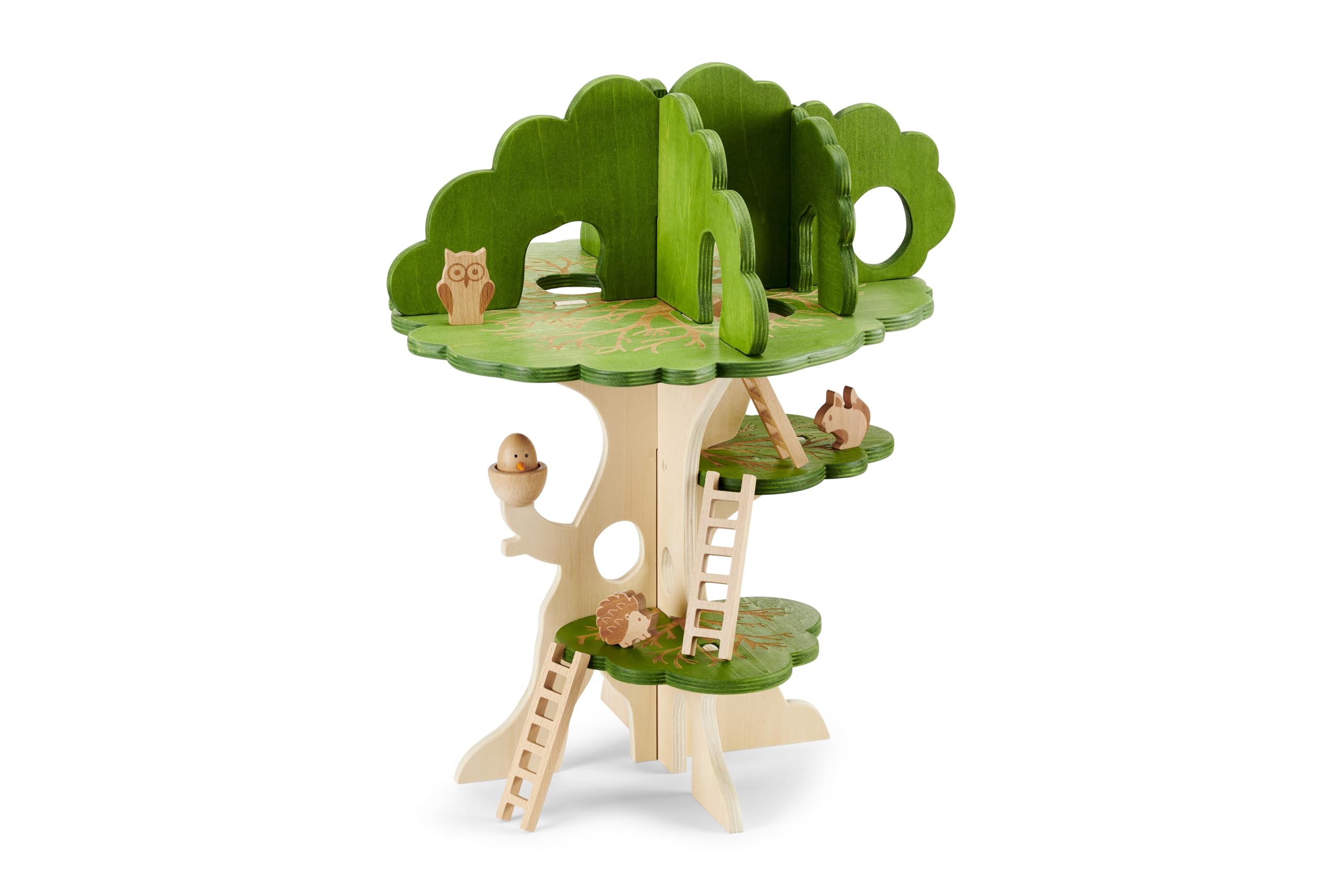 tickit 74059 Woodland Trail Tree House - Wooden Treehouse - Playhouse - Small World Play, Brown