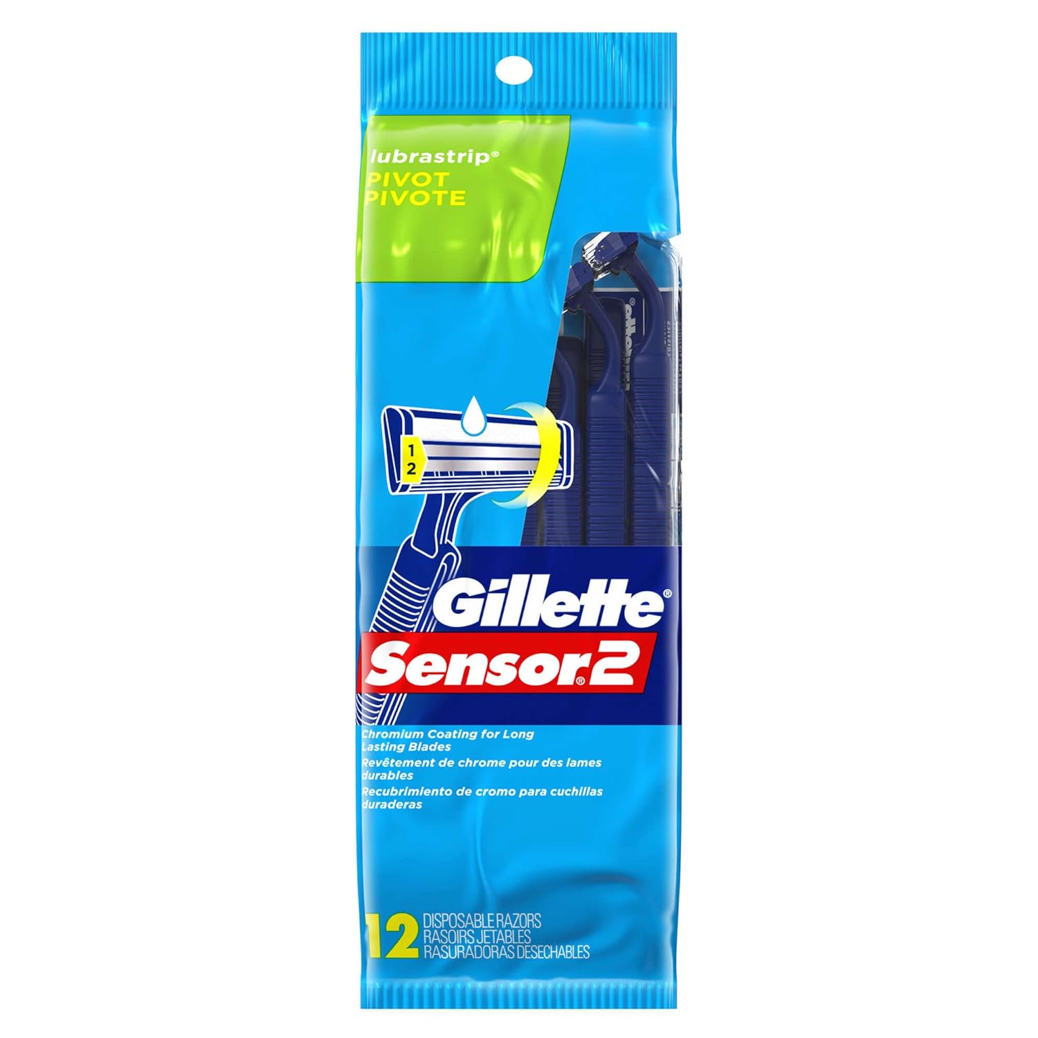 rasoir gillette sensor 2 lames