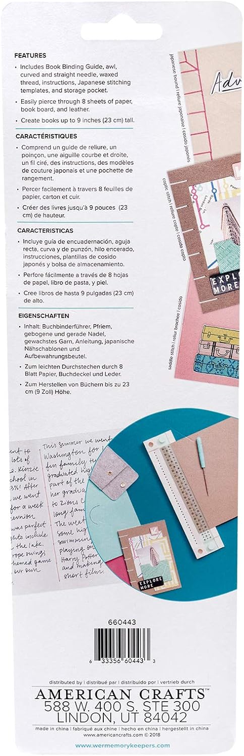 We R Memory Keepers 0633356604433 Tool Journaling-Book Binding Guide (6 Piece), Multi : Office Products