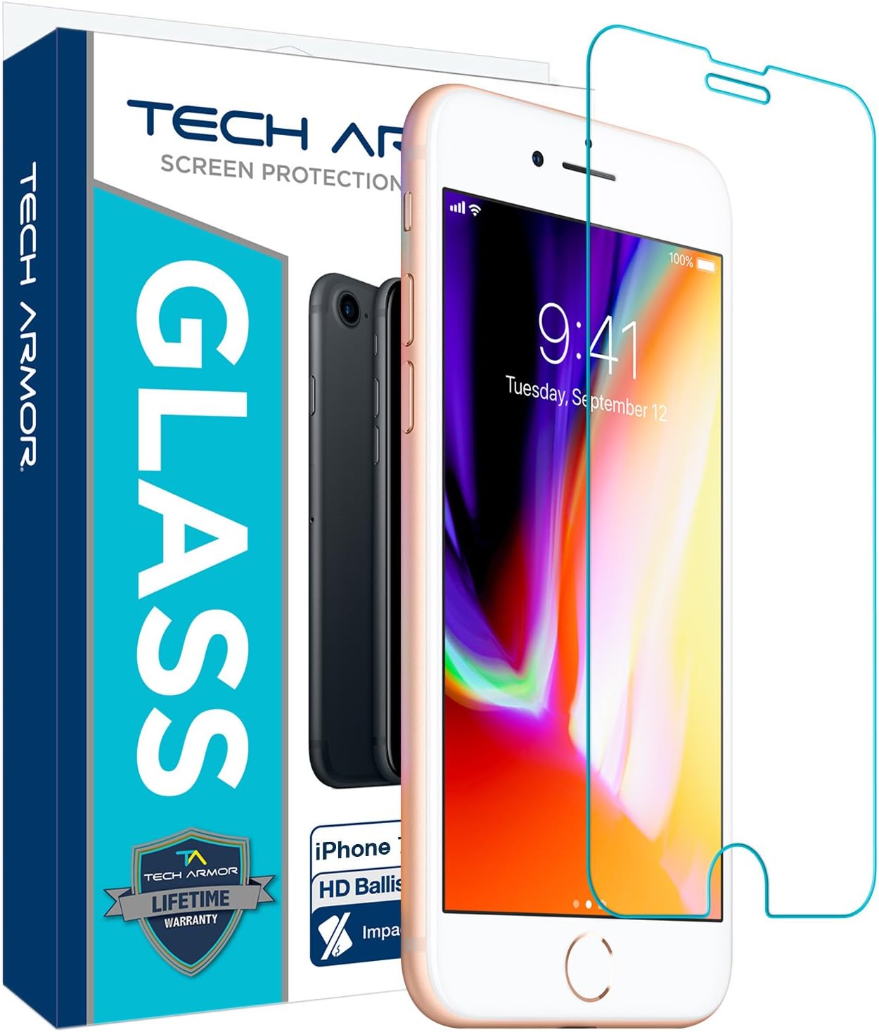 Sameriver Apple iPhone 7, iPhone 6, iPhone 8 Ballistic Glass Screen Protector [1-Pack]