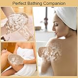 COMNICO Exfoliating Body Scrubber 2pcs, Natural Loofah Bath Set view 5