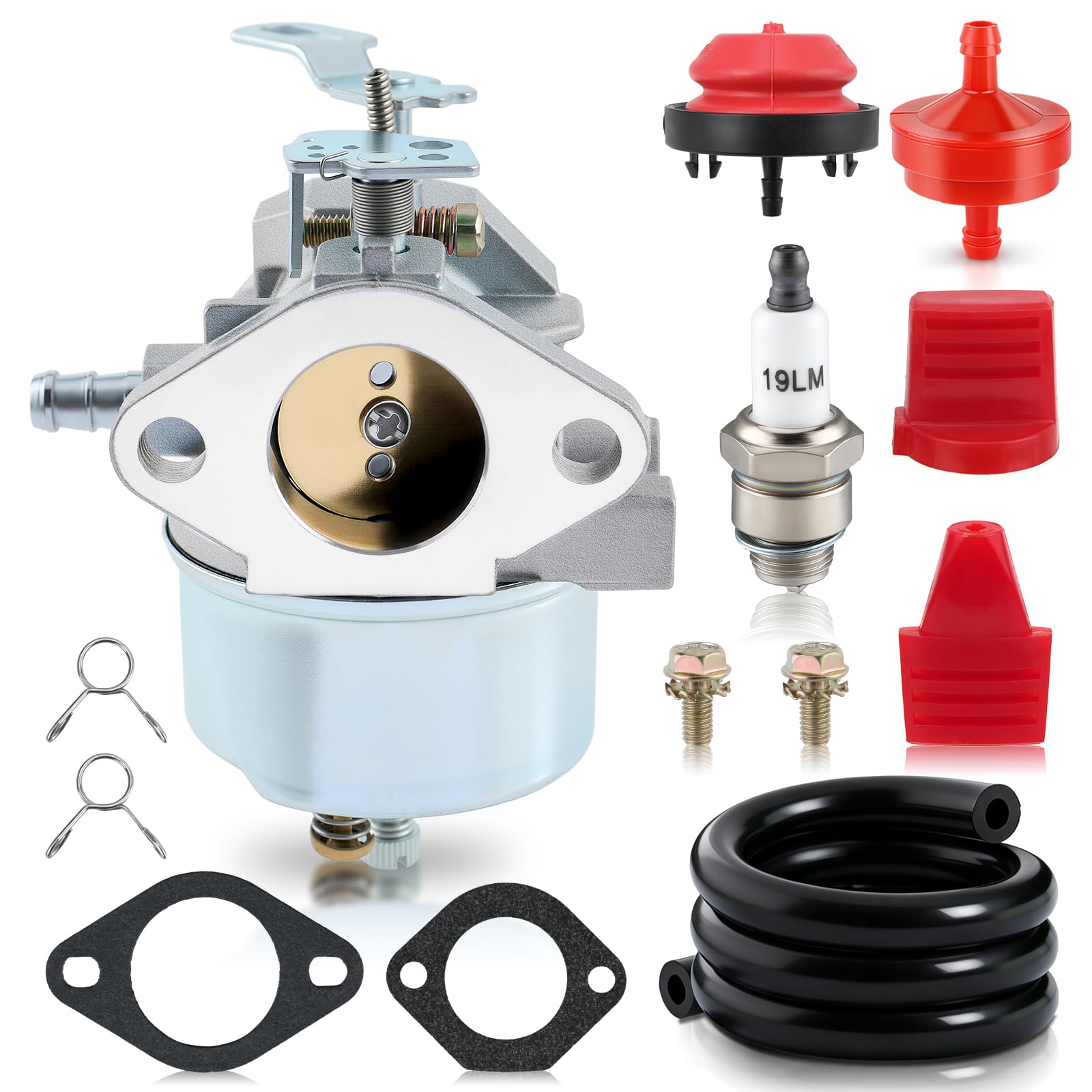 Photo 1 of MOTOALL Carburetor Replace for Tecumseh 632110 632111 632334 632370 632536 640105 632334A 632370A HM70 HM80 HMSK80 HMSK90 HM100 HMSK100 OHSK110 OHSK120 OHSK125 Snowblower Generator Chipper Shredder