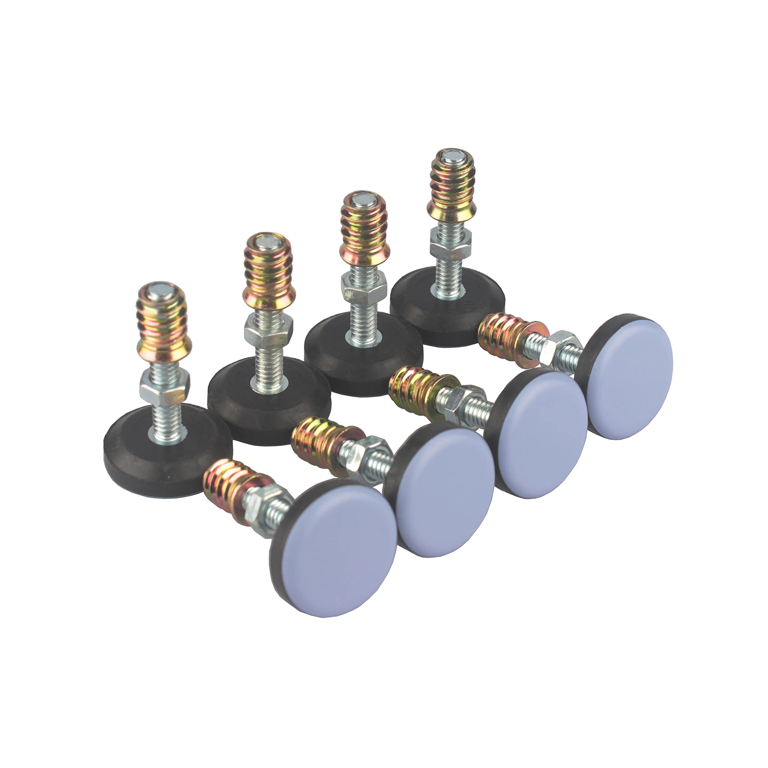 Photo 1 of CSFMC Furniture Leveler PTFE(Teflon) Bottom(28mm Base),Threaded Shank(1/4-20) Adjust Pads,Table/Chair/Cabinet/Sofa Medium Adjustable Legs Leveling,Nuts Installation and Floor Protection(8 Pack)