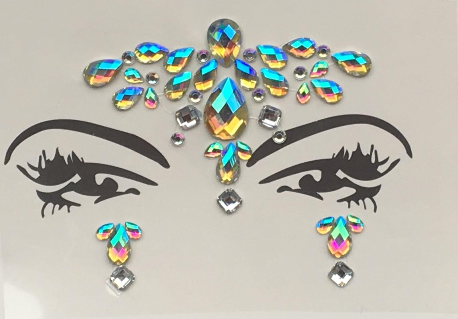 Glitter JoyFace Gems Temporary Tattoo - Jewel Diamante Bindi Fusion Headpiece - Body Jewellery Art (Glitter Joy Face Jewels GJ 24)