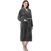 Yurhap Premium Robes for Women - Super Soft Cozy Fleece Womens Robe Plush Long Bathrobe
