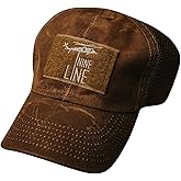 Nine Line American Made Mesh Back Hat, Adjustable Trucker Baseball Cap, Embroidered American Flag, Dropline Unisex Hat