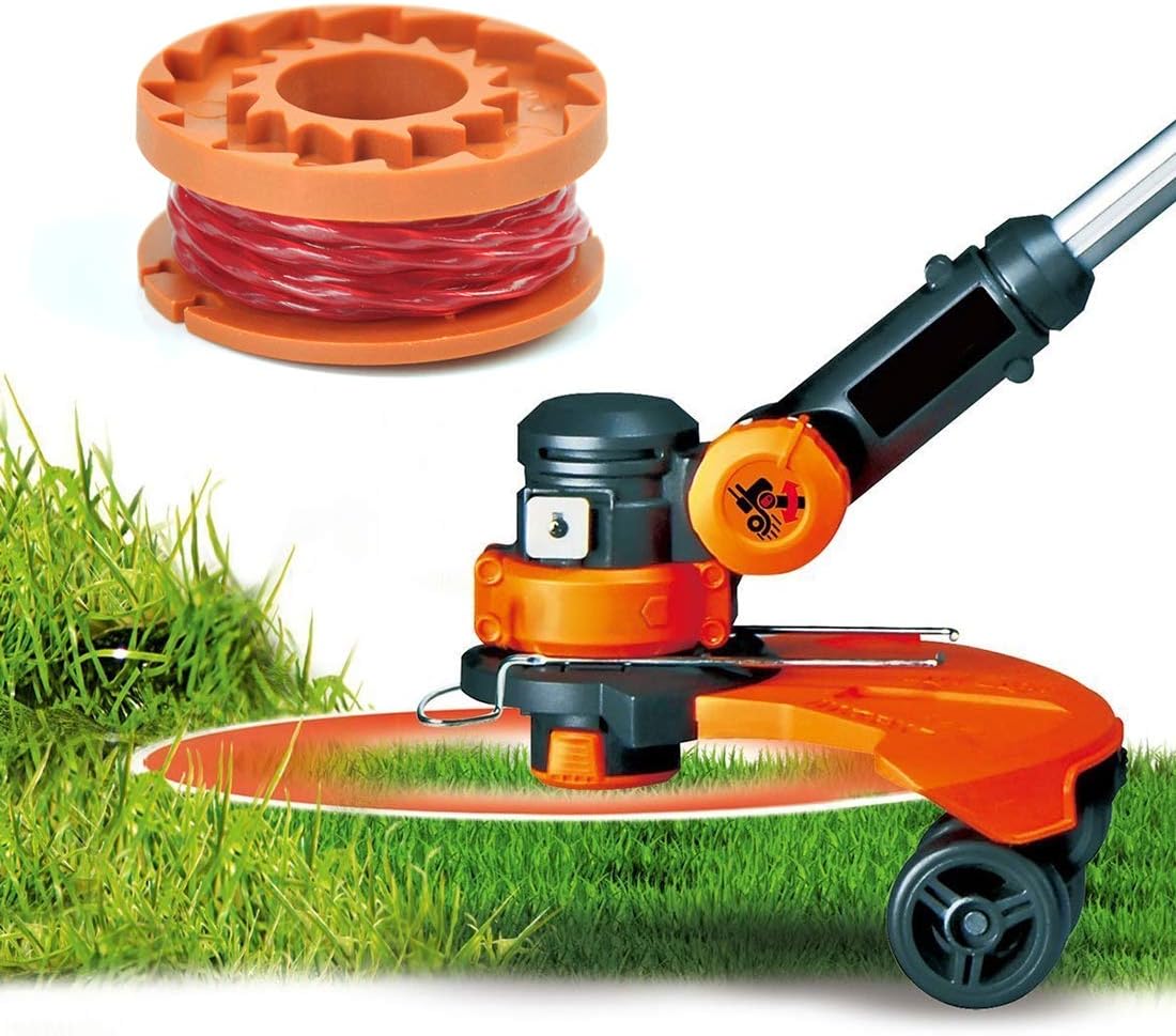 SEISSO String Trimmer Replacement Line Spool, 10ft 0.065'' Grass Trimmer Line with Trimmer Cap Cover, Weed Eater Autofeed Spool for Worx WG150-WG157 WG160 WG160.1 WG160.2 WG164 WG165 WG175 WG180 etc. : Garden & Outdoor