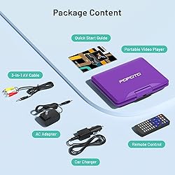 POFOTO 9.5" Portable DVD Player for Kids and Car