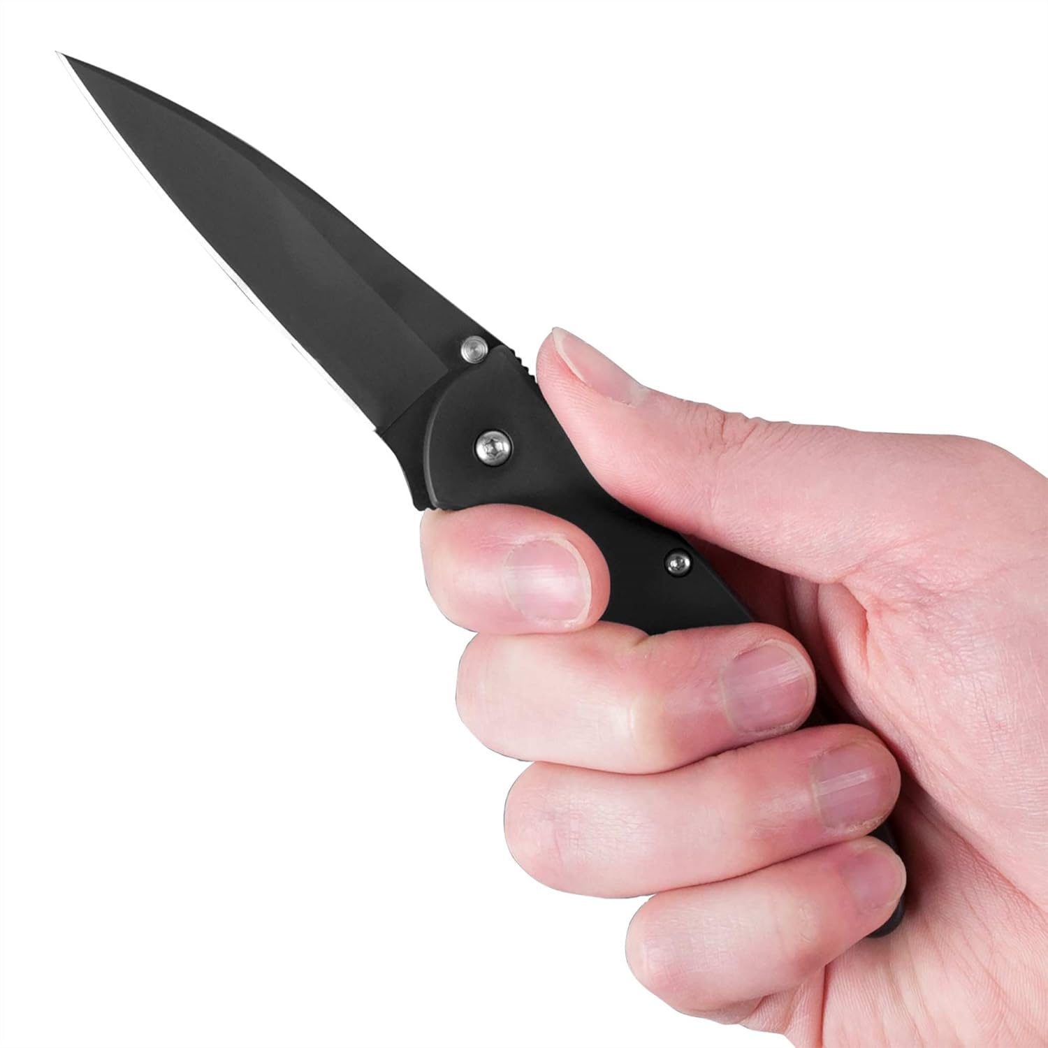 Kershaw Leek, Black Folding Knife (1660CKT); 3” 14C28N Sandvik Steel Blade, 410 Stainless Steel Handle, Both DLC-Coated; SpeedSafe Assisted Opening, Liner Lock, Tip Lock, Reversible Pocketclip; 3 OZ. : Folding Camping Knives : Sports & Outdoors