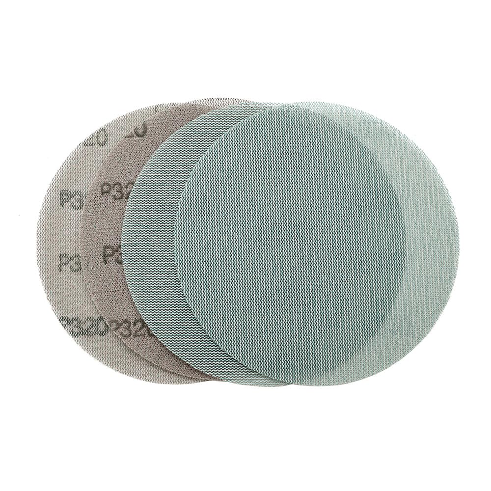 OLRWSLG 30 PCS 225mm Sanding Discs Grit P80/P120/P150/P180/P240/P320 Mesh Round Sanding Pads Net Sandpaper Wet and Dry Disc Hook and Loop Sander Pads for Wood Metal Automotive Car Polishing