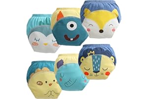 usbettas Toddler Potty Training Underwear for Kids, Cotton Reusable Waterproof Potty Training Pants Size 1t,2t,3t,4t