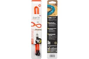 Nite IZE GLS18-31-2R3 Gear Tie Loopable, The Original Reusable Rubber Twist Tie with Sturdy Integrated Loop, 18 Inch, Bright Orange, 2-Pack, Made in The USA