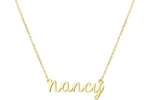 Awegift Personalized Name Necklace 18K Gold Plated New Mom Bridesmaid Gift Jewelry for Women