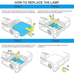 QUJXU ELPLP96 Replacement Projector Lamp for Epson