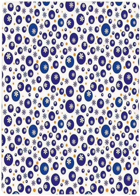 Amazon 3d壁 ビニールの壁 ステッカー 花 青とオレンジの水玉と小さな春の花の鎮静とヒナギク 青白オレンジ50x80cm 壁紙ポスター ステッカー 壁紙風景画 壁飾り ウォールステッカー オンライン通販