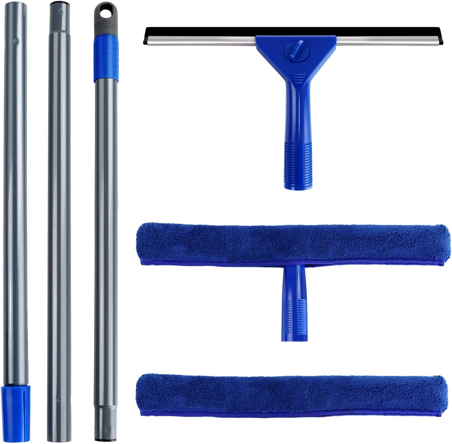 Mastertop Professional 2in1 Window Squeegee Set Includes 1 Squeegee 1 Extension Pole and 1