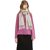 MERINOSNUG Merino Wool Alpaca Winter Scarf for Women, Australian Pashmina Wraps, Soft Cashmere Feel Shawls Holiday Gift