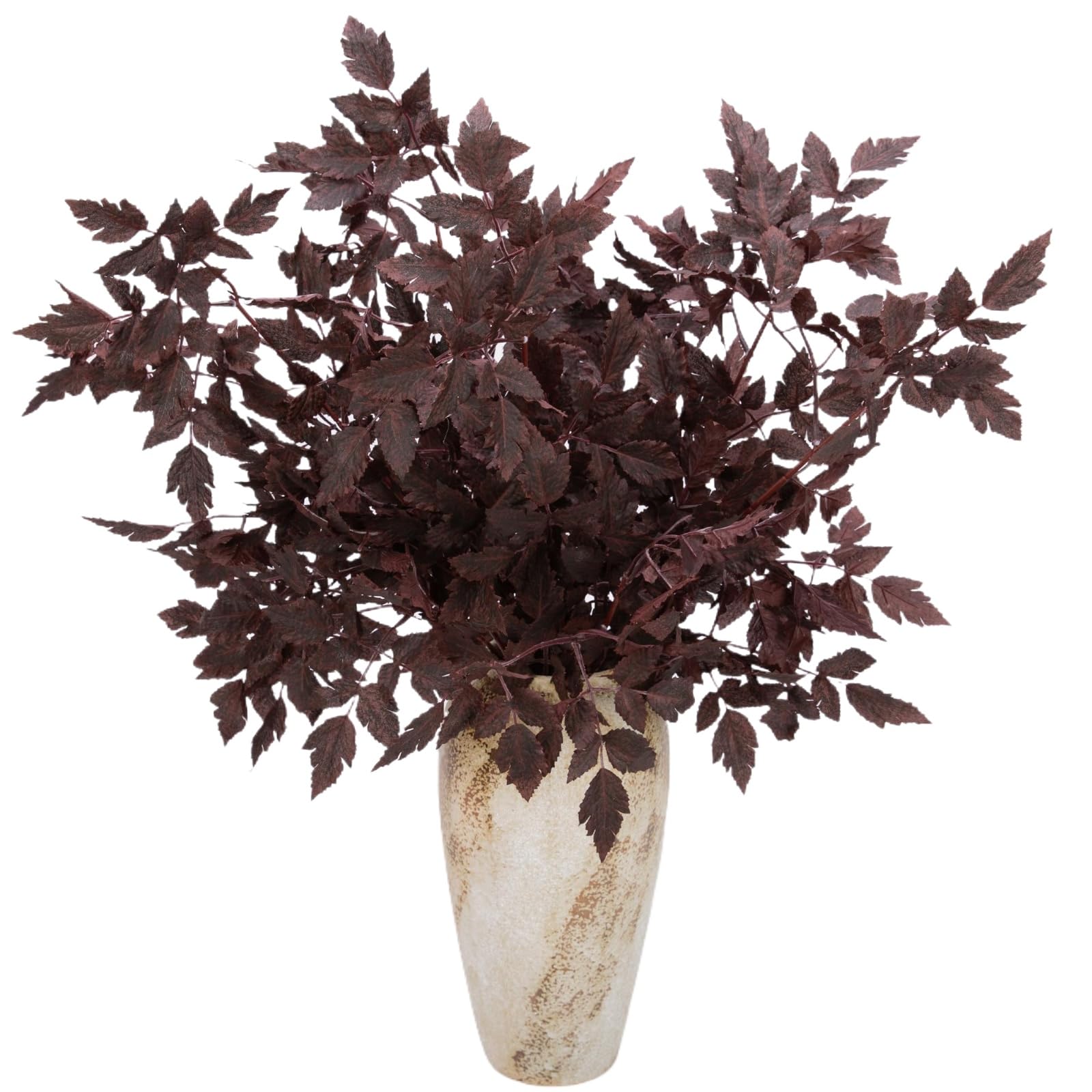Photo 1 of 3 Pcs 30" Cimicifuga Plant Leaves Spray Fall Floral Stems Faux Plum cimicifuga Foliage Branch for Home Vase Autumn Decor Flowers Arrangement Table Wedding Garden Farmhouse