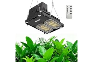 SANSI Grow Lights for Indoor Plants, 70W(500W Equiv) Full Spectrum Plant Light with Optical Lens for High PPFD, Dimmable Pane