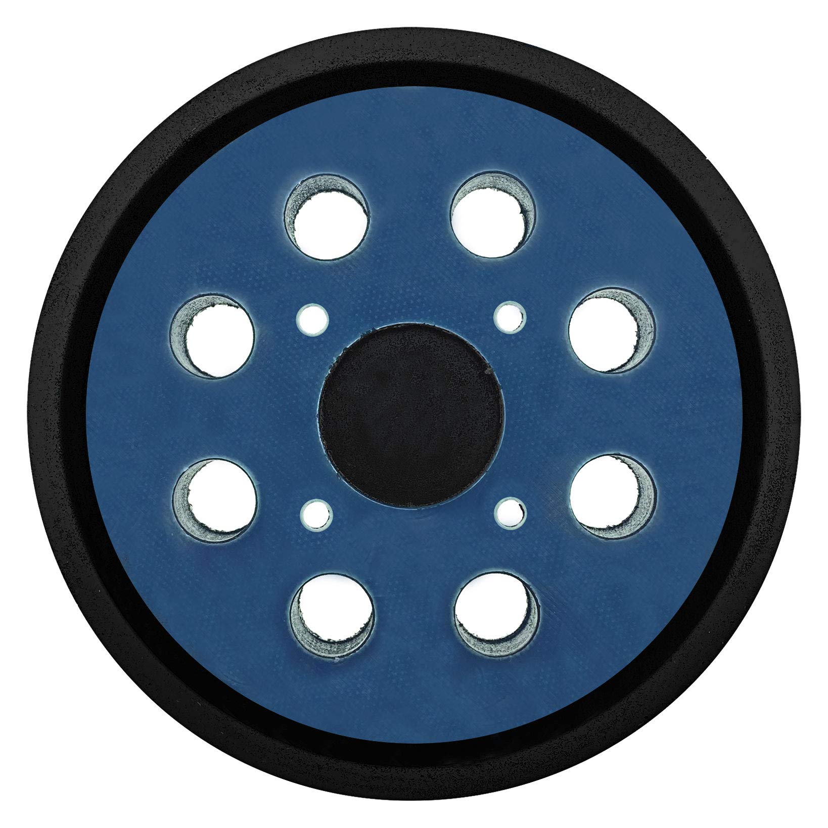 1 x SabreCut OSSCS002 125mm Medium 8 Dust Extraction Hole Random Orbital Sander Hook and Loop Backing Pad Compatible with 4 Hole Mount 29mm Centre