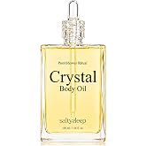 Saltysleep Crystal Body Oil, Vanilla Glow, Anti Aging Dry Oil, 3.38 fl oz | Moisturizer for Dry &amp; Crepey Skin, After Shower Body Oil for Women, Fast Absorbing, Non-Greasy