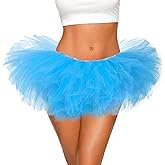 Tutu for Women Adults - 5-Layer Tulle Skirts 80s Outfit for Women - Puffy Adult Tutus - Halloween Costumes Skirt