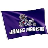 Desert Cactus James Madison University JMU Flag - 3 x 5 Feet Dukes Banner, Indoor/Outdoor Durable Fabric, 100% Polyester Design (Style 2)