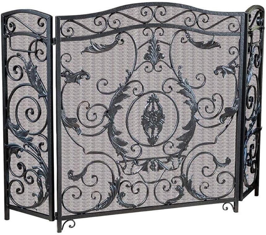 J-Pantalla Chimenea 3 Grupo Hierro Forjado Chimenea De Pantalla, Al