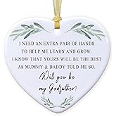 Ornaments Gifts for Godfather 2026,Thank You for Being Mine Godfather, from Godchild