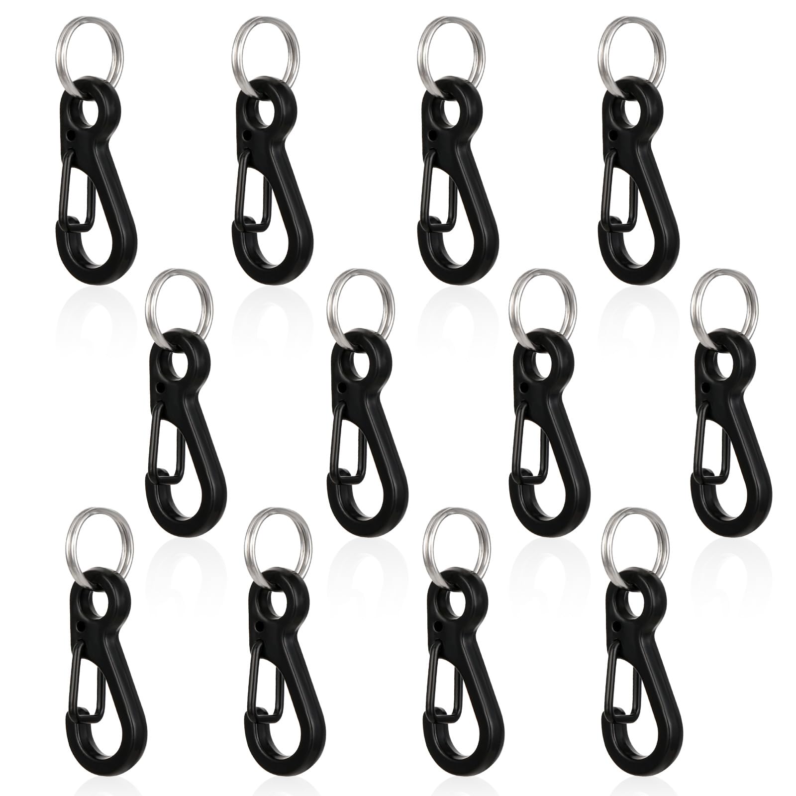 Photo 1 of 12 Sets Small Carabiner Clip,1 Inch Tiny Spring Snap Hook Keychains,Multi-Purpose Alloy Carabiner Keychain Clip for Camera Strap, Flashlight, Key Chain
MINI