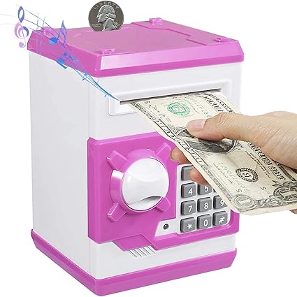 Powerking Economiser La Tirelire Dessin Anime Electronique Atm Tirelire Coffre Fort Mot De Passe Argent Tirelire Economiser De L Argent Piece De Monnaie Pour Les Enfants Atm Blanc Amazon Fr Cuisine Maison