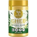 4th & Heart Grass Fed Ghee Clarified Butter, Keto, Pasture Raised, Non-GMO, Lactose and Casein Free, 32 oz