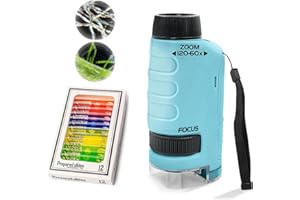 Generic Miniscope Kids, Mini Scope for Kids, 2024 New Miniscope Portable Microscope Kids, Your Little Scientist Microscope, for Scientific Experiment (Blue)