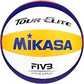 Mikasa Tour Elite Outdoor/Grass/Beach Volleyball Official Size Game Ball BV551E-WYBR