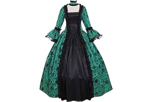 YSLMNOR Halloween Renissance Dresses Women's Dress Plus Size Medieval Ball Gowns Halloween Costumes for Women Victorian Dress