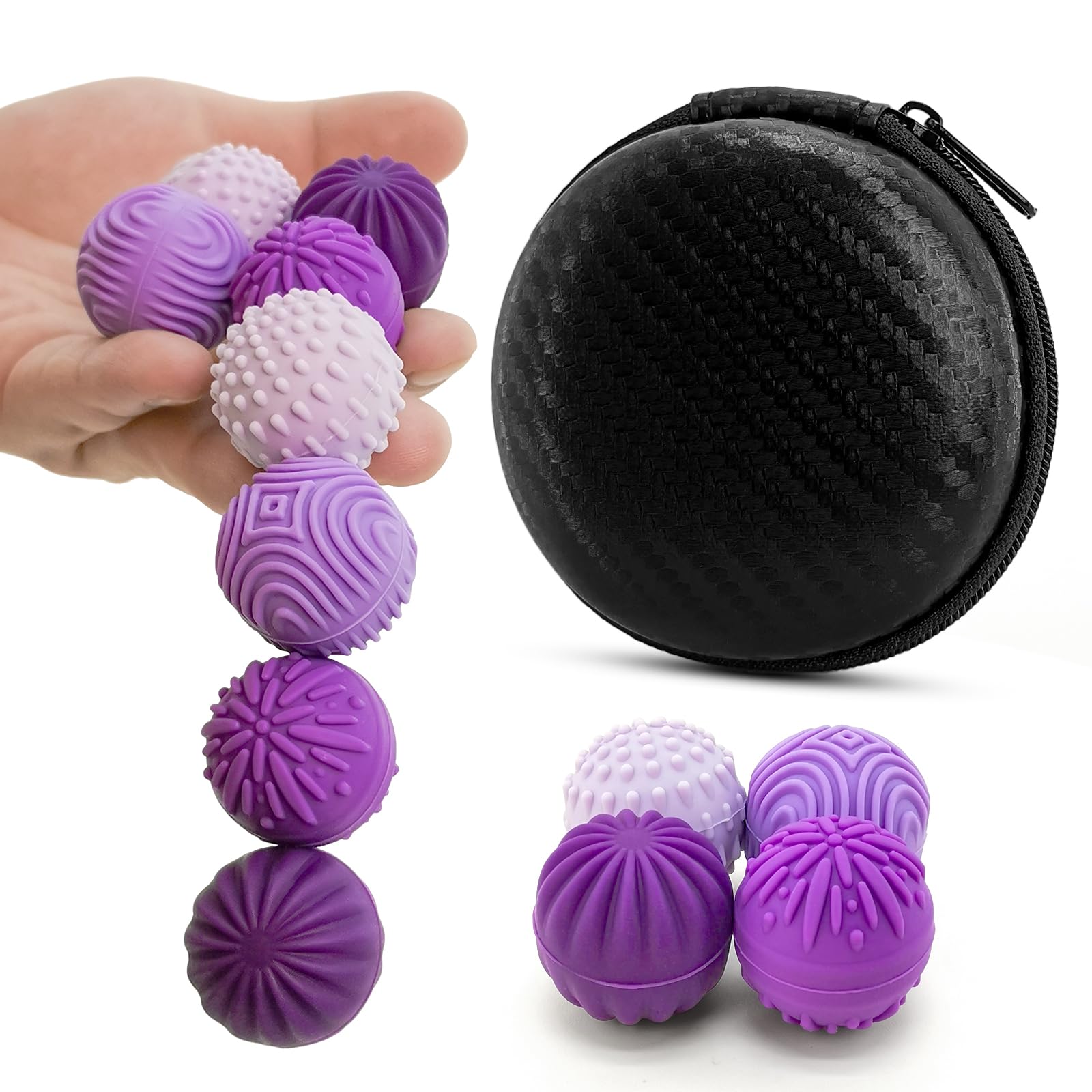 Photo 1 of iKrto Fidget Toys Magnetic Stress Balls for Adults Teens- 4pcs Silicone Stress Relief Sensory Toy