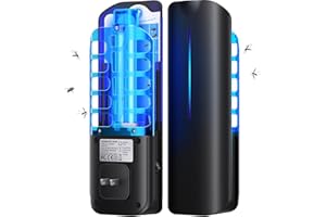 BURLAN Flying Insect Trap Plug in Mosquito Bug Zapper Indoor Gnat Moth Catcher with 9W Night UV Light, 10 Sticky Glue Board Refills for Home Office