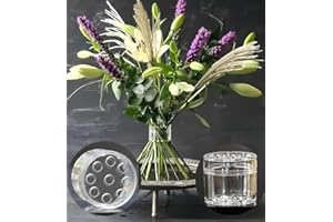 DIZORP Spiral Ikebana Stem Holder, Spiral Stem Holder for Vases, 2024 Spiral Flower Stem Holder, Bouquet Twister for Flower Arrangement, Spiral DIY Floral Art Flower Arrangement Holder (3PC Clear L)