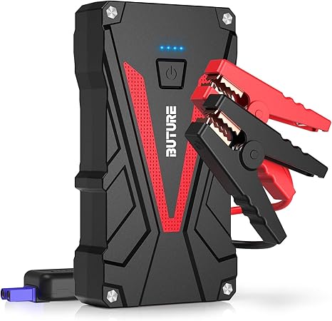Amazon Buture ジャンプスターター mah 大容量 10aピーク電流 最大7 0lガソリン車 6 0lディーゼル車対応 12v 車用エンジンスターター 車緊急始動 モバイルバッテリー機能 Ledライト搭載 安全保護システムpse認証 日本語取扱説明書 ジャンプスターター 車