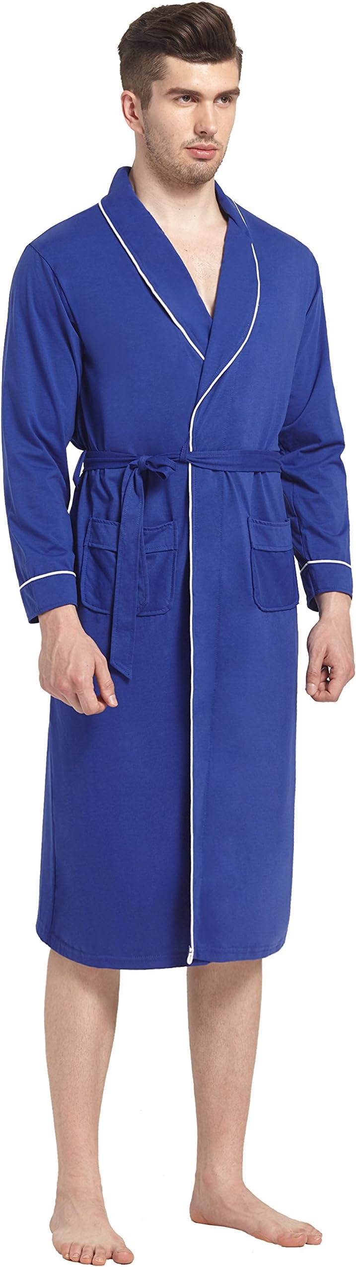 MIEDEON Men's Flannel Robe, Soft Cotton Bathrobe