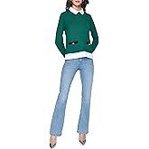 Karl Lagerfeld Womens Sweater with Built-in Shirt Details