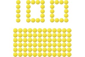 100 Rounds Refill Pack Balls Ammo Compatible with Nerf Rival Gun, Laoppoc Ammo Yellow Bulk Foam Bullets Ball Replacement Refill Pack for Blasters Guns - High-Impact Rounds