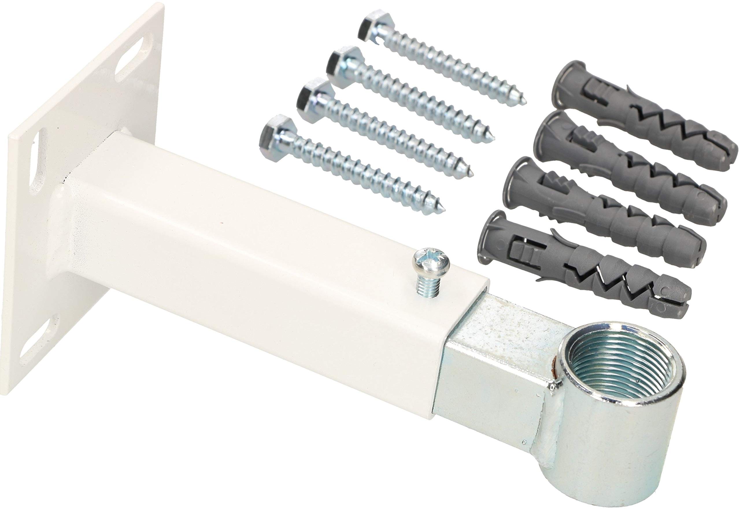 KOTARBAU® Adjustable Wall Mount ¾ for Expansion Vessel Expansion Tank Pressure Vessel Wall Mount Wall Bracket (173 mm - 268 mm, Galvanised Steel, White/Silver)