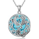 POTOPYY Phoenix Necklace Phoenix Jewelry for Women S925 Sterling Silver Celtic Phoenix Rising Phoenix necklace for Women